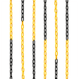 Plastic Cone Chain Yellow & Black Road Cone