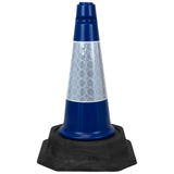 Blue 500mm 2-Piece Premium Traffic Cone