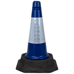 Blue 500mm 2-Piece Premium Traffic Cone
