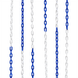 Plastic Cone Chain Blue & White Road Cones