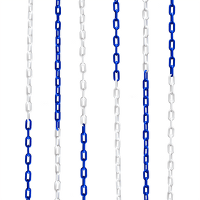 Plastic Cone Chain Blue & White Road Cones
