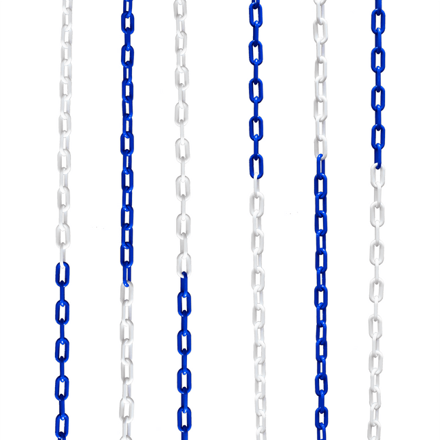 Plastic Cone Chain Blue & White Road Cones