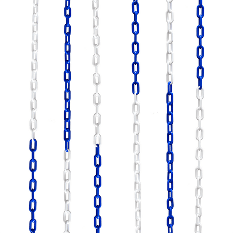 2.5m Plastic Cone Chain Blue & White | Road Cones | SSUK