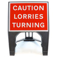 Caution Lorries Turning 600 x 450mm Q-Sign