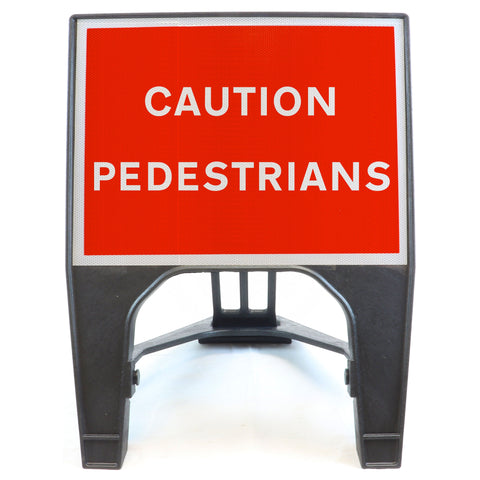 Caution Pedestrians 600 x 450mm Q-Sign