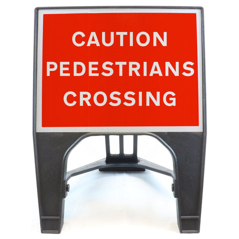 Caution Pedestrians Crossing 600 x 450mm Q-Sign