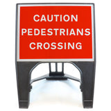 Caution Pedestrians Crossing 600 x 450mm Q-Sign