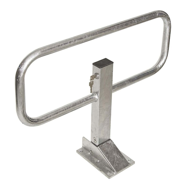 COMMANDER-Drop-Down-Frame-Post-with-Galvanised-Finish-for-Surface-Fix-Heavy-Duty-Secure-Weather-Rust-Resistant-Easy-Install-Versatile-Industrial-Commercial-Fence-Gate-Heavy-Duty
