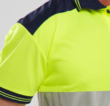 Beeseen Short Sleeved "Two tone" Hi Vis Polo Shirt - Yellow & Navy
