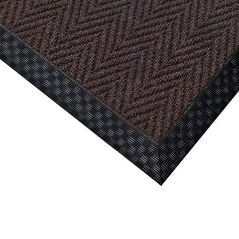 Heavy Duty Chevron Floor Mat - Brown