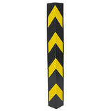 Corner-Protector-Traffic-safety-Straight-protector-90-x-90mm-800mm-length-Black-with-yellow-reflective-bands-Reflective-safety-strips-Road-safety-equipment-Protective-bull-nose