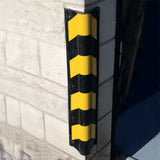    Corner-Protector-Traffic-safety-protector-90-x-90mm-800mm-length-Black-with-yellow-reflective-bands-Reflective-safety-strips-Road-safety-equipment-Protective-bullnose