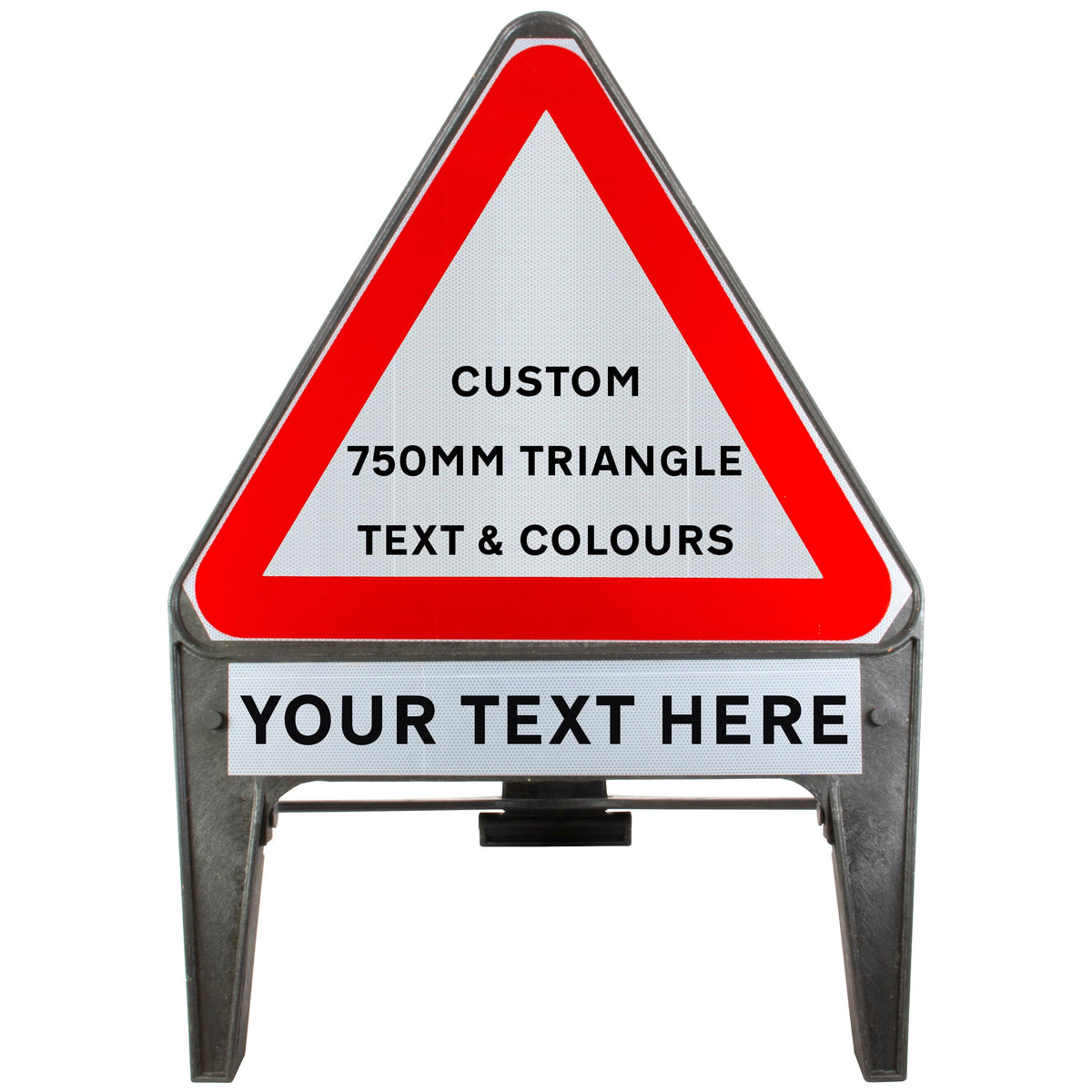 Custom 750mm Supplementary Triangular Road Sign | SSUK