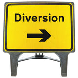 Diversion Right 1050x750mm 2702a Q-Sign Diversion sign