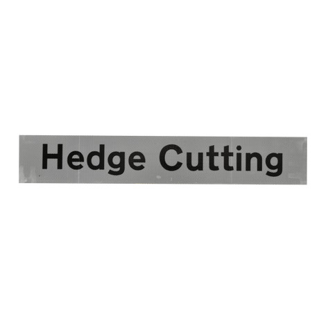 Hedge Cutting Supplementary Plate - Q-Sign