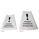 Replacement Danger Overhead Structure Cone Sleeve - 750mm & 1000mm