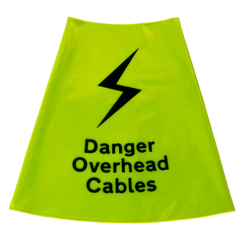 Replacement Danger Overhead Cables Cone Sleeve - 750mm & 1000mm
