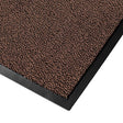 Dayton anti-slip entrance mat in brown, close-up corner view of the mottled polypropylene pile