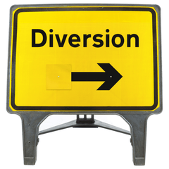 Reversible Diversion Q Sign Traffic Diversion Signs Roadway Safety Temporary Control Construction Zone Detour Road Work Reversible Lane Devices Highway