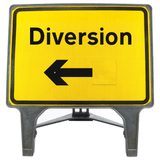 Reversible Diversion Q Sign Traffic Diversion Signs Roadway Safety Temporary Control Construction Zone Detour Road Work Reversible Lane Devices Highway