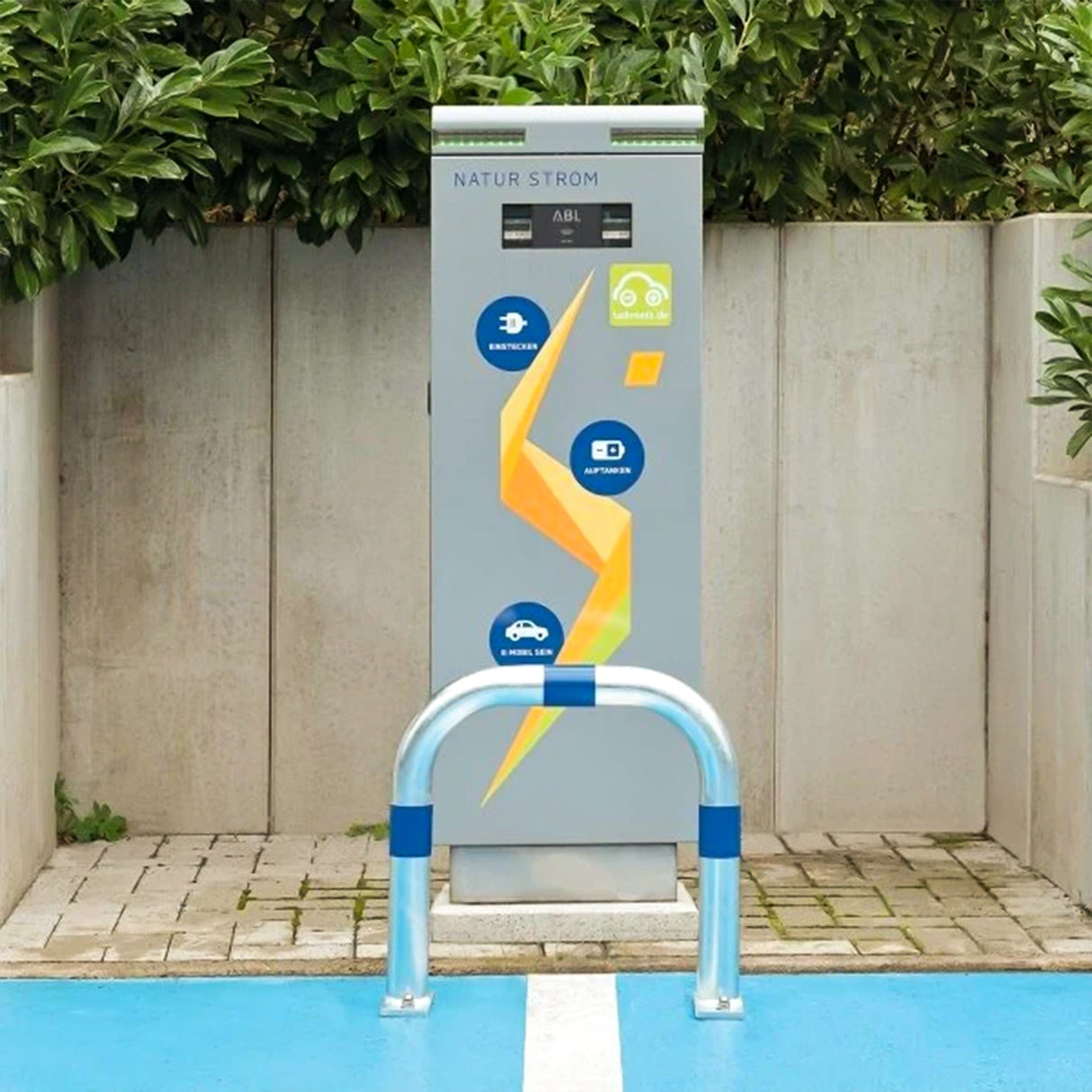 EV Charging Point Guard Traffic-Line Protection 60mm Reflective Bands Surface Fix Electric Vehicle Safety Anti-Theft Charger Station Security Charging Point Shield 500mm