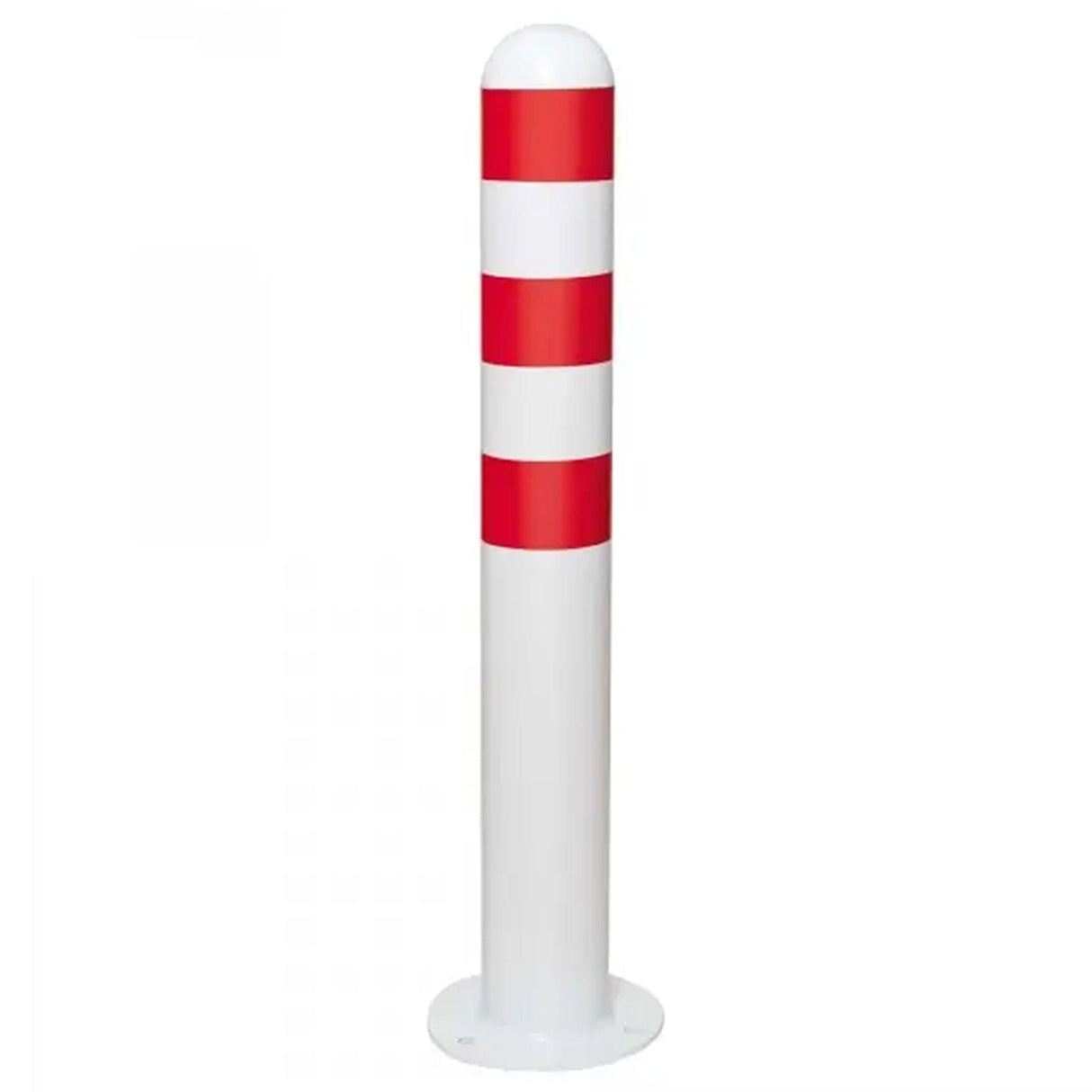 EV-charging-bollards-EV-charging-point-protection-Traffic-line-Galvanized-Powder-coated-Surface-fix-White-800mmH-108mm-diameter-Electric-vehicle