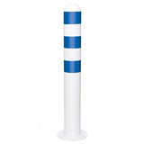 EV-charging-bollards-EV-charging-point-protection-Traffic-line-Galvanized-Powder-coated-Surface-fix-White-800mmH-108mm-diameter-Electric-vehicle
