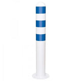 EV-charging-bollards-EV-charging-point-protection-Traffic-line-Galvanized-Powder-coated-Surface-fix-White-800mmH-108mm-diameter-Electric-vehicle