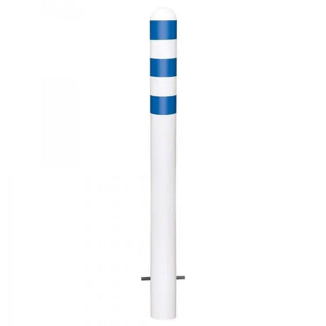 EV-charging-bollards-EV-charging-point-protection-Traffic-line-Galvanized-Powder-coated-Surface-fix-White-800mmH-108mm-diameter-Electric-vehicle