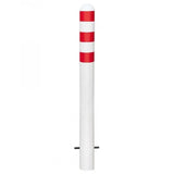 EV-charging-bollards-EV-charging-point-protection-Traffic-line-Galvanized-Powder-coated-Surface-fix-White-800mmH-108mm-diameter-Electric-vehicle