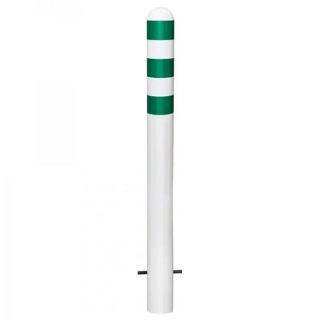 EV-charging-bollards-EV-charging-point-protection-Traffic-line-Galvanized-Powder-coated-Surface-fix-White-800mmH-108mm-diameter-Electric-vehicle