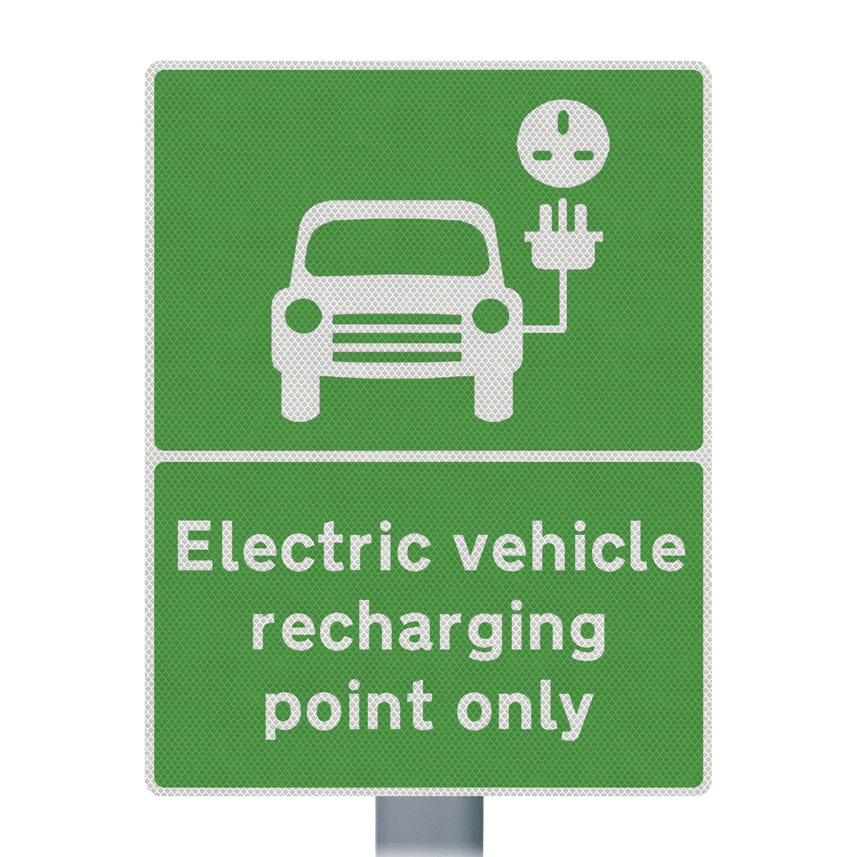EV Recharging Point Only Sign Face 660.9, Green | SSUK