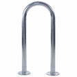 Eco Sheffield Narrow Cycle Stand in galvanised steel - front view