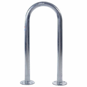 Eco Sheffield Narrow Cycle Stand in galvanised steel - front view
