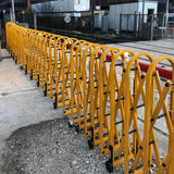 Extendable diamond barriers portable retractable safety fences traffic control events temporary barriers expandable designs