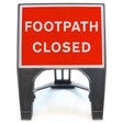 footpath closed Q sign 600x450mm