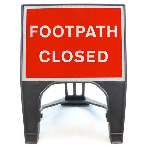 footpath closed Q sign 600x450mm