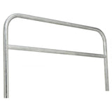 Galvanized steel hoop barrier perimeter security trolley bay protection vehicle access control strong steel site perimeter boundary marking trolley park door security commercial properties industrial sites public spaces dependable 