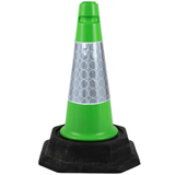 Green 500mm 2-Piece Premium Traffic Cone