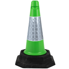 Green 500mm 2-Piece Premium Traffic Cone