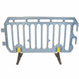 crowd control plastic metal pedestrian safety street event festival marathon melba swintex jsp 2 meter metre race anti trip stacking portable black silver orange boss heras safe fence start traffic school construction plastic safety barriers