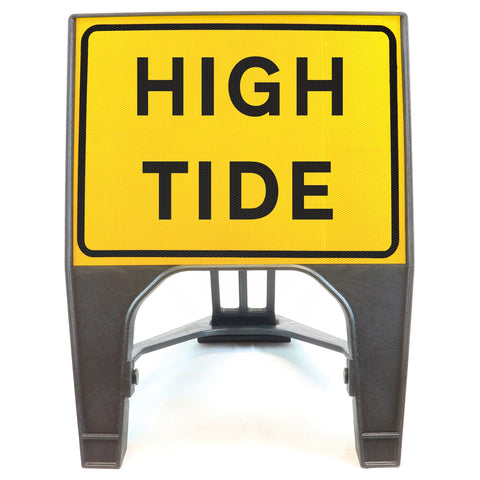 HIGH TIDE 600X450MM MELBAS WINTEX Q-SIGN ROAD SAFETY TRAFFIC RED WHITE STREET SIGNAGE