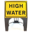 HIGH WATER 600X450MM MELBA SWINTEX Q-SIGN ROAD SAFETY TRAFFIC RED WHITE STREET SIGNAGE