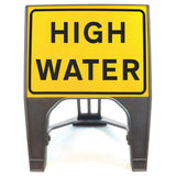 HIGH WATER 600X450MM MELBA SWINTEX Q-SIGN ROAD SAFETY TRAFFIC RED WHITE STREET SIGNAGE