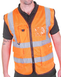 Premium Hi-Vis Vest with ID Pocket Orange