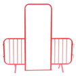 walkthrough-red-metal-pedestrian-barrier-fixed-leg-temporary-crowd-control-galvanised-steel-fence-interlocking-portable-heavy-duty-event-safety-construction-public-spaces-festival-durable-queue-perimeter-security-outdoor-indoor-weather-resistant
