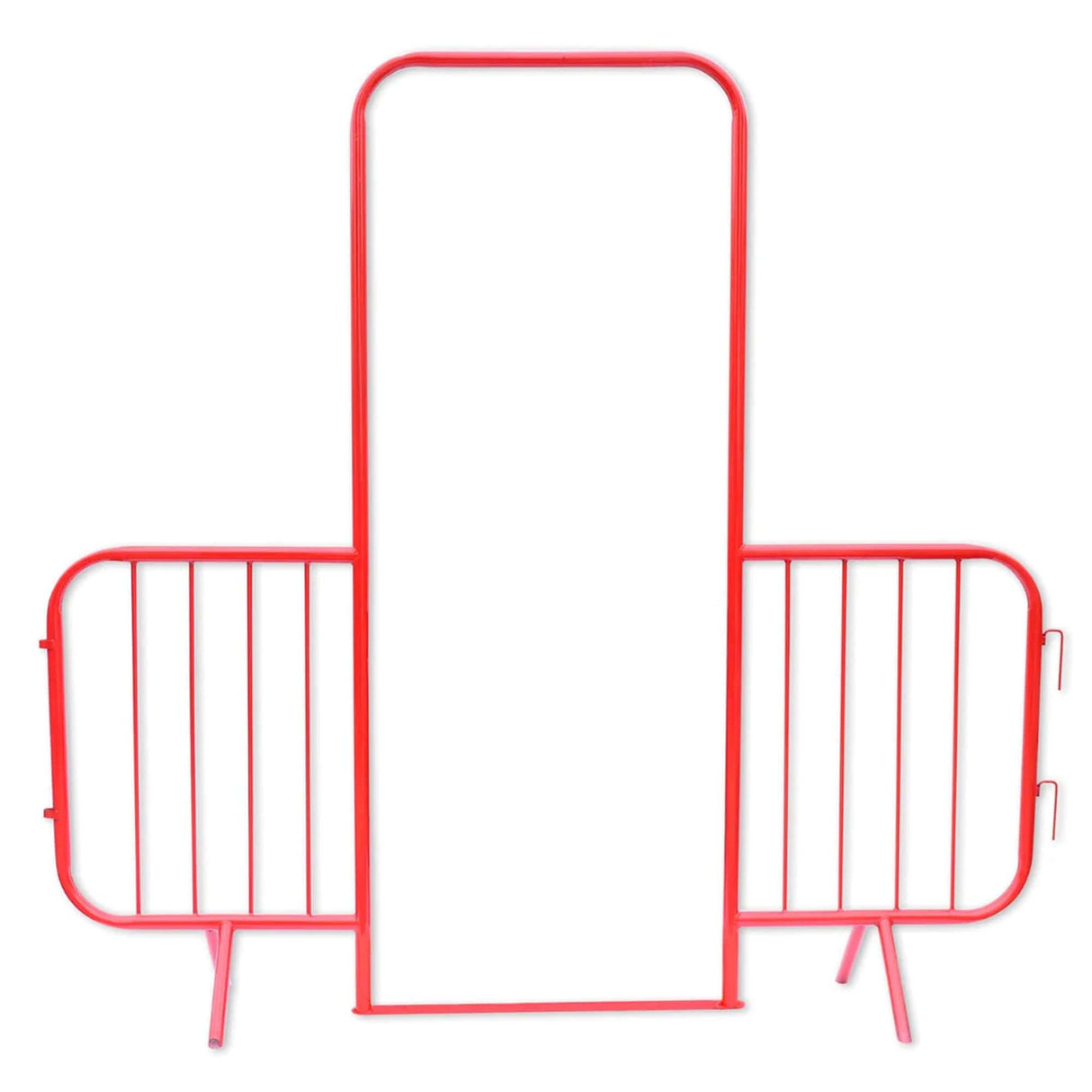walkthrough-red-metal-pedestrian-barrier-fixed-leg-temporary-crowd-control-galvanised-steel-fence-interlocking-portable-heavy-duty-event-safety-construction-public-spaces-festival-durable-queue-perimeter-security-outdoor-indoor-weather-resistant