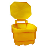 Hexagonal-grit-bin-outdoor-storage-winter-grit-road-salt-container-anti-slip-heavy-duty-weather-resistant-grit-spreader-durable-municipal-commercial-industrial-snow