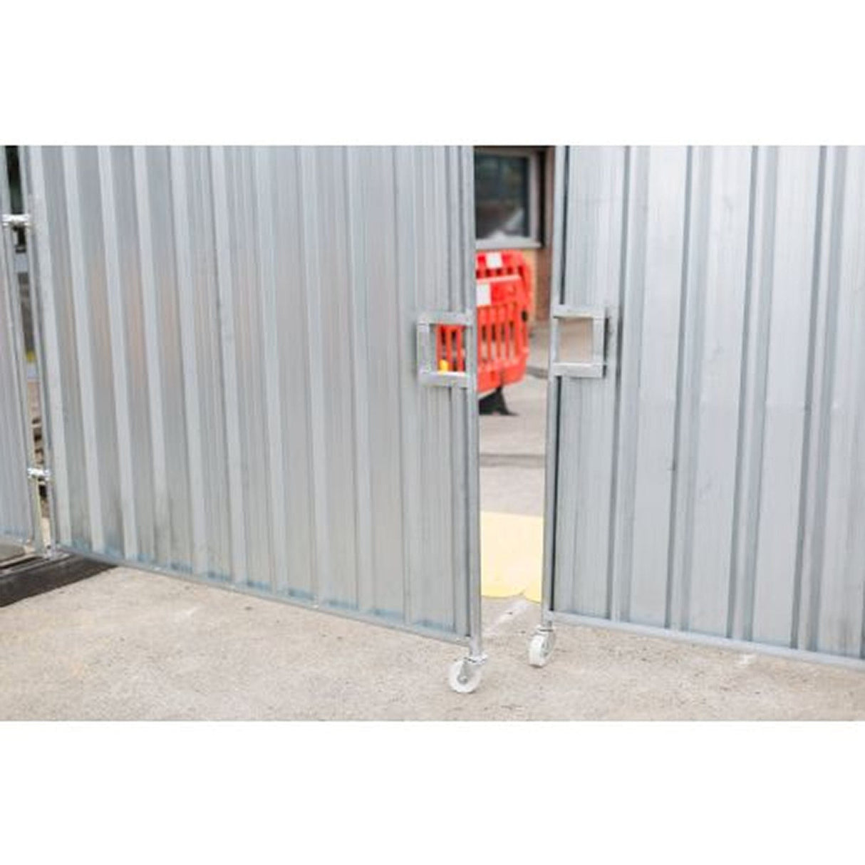 Hoarding gate Vehicle access Site entrance Construction Panel Temporary fencing Secure Access control Portable Perimeter