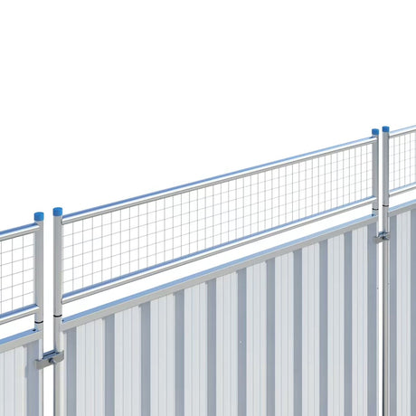 Hoarding mesh panel extension panels fencing construction site temporary security fence accessories add-ons building galvanized steel